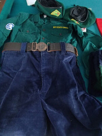 Vintage Canadian Boy Scout Uniform and collectable  items
