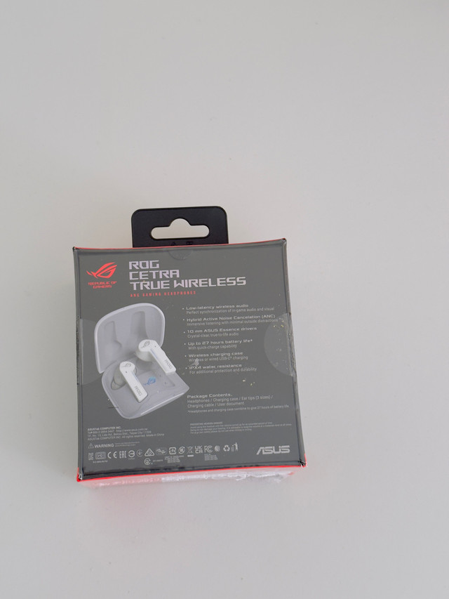 ASUS ROG Cetra True Wireless Bluetooth Gaming Earbuds - White (9 in Cell Phone Accessories in Oshawa / Durham Region - Image 3