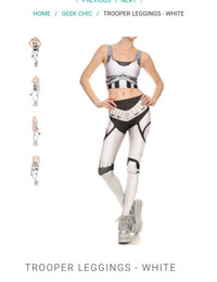  Storm Trooper crop and leggings- cute for COMICON