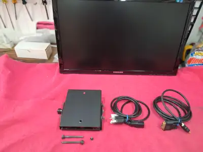Three computer monitors, one with TV input.  All three for $50., View more