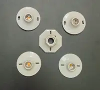 White Keyless Porcelain Light Bulb / Lampholder Sockets