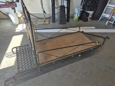 Kimpex snowmobile trailer. In great condition. Folds up for storage. Stored indoors.