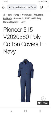 Pioneer coveralls.  Navy blue.  Size 46. Brand new.