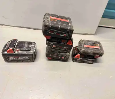 Milwaukee M18 Battery Lot, View more