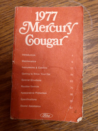 1977 Mercury Cougar owners manual