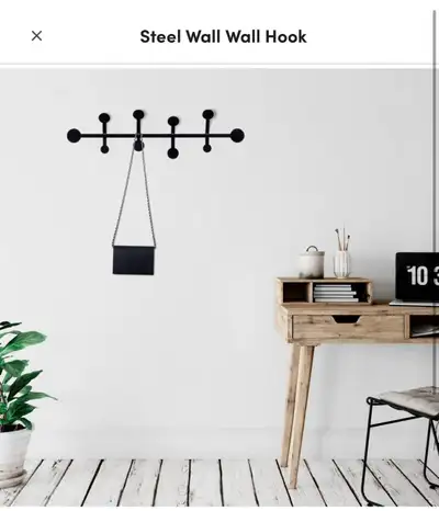 East Urbon Home Steel Wall Hook Black, View more