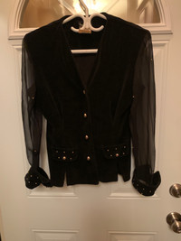 Women black velvet blouse Joseph Ribhoff