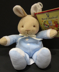 ROYAL DOULTON "BUNNYKINS" BLUE PLUSH TOY, NEW