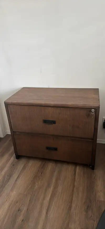Lateral oak filing cabinet, View more