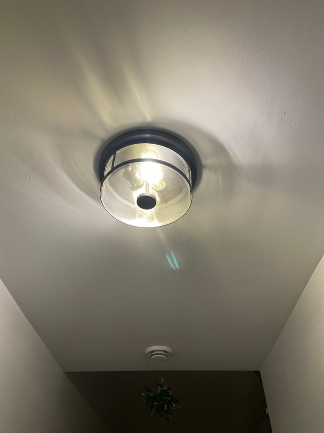 Modern black clear glass ceiling chandelier light Edison  in Indoor Lighting & Fans in Ottawa - Image 3