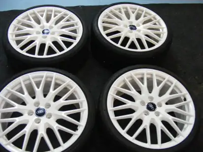 20"x9" immaculate rims/tires from an Audi TTS. 5x112, 7/32wear left on fronts, 5/32 on backs Asking...