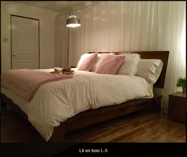 Lit en poutres de bois massif in Beds & Mattresses in City of Montréal - Image 8