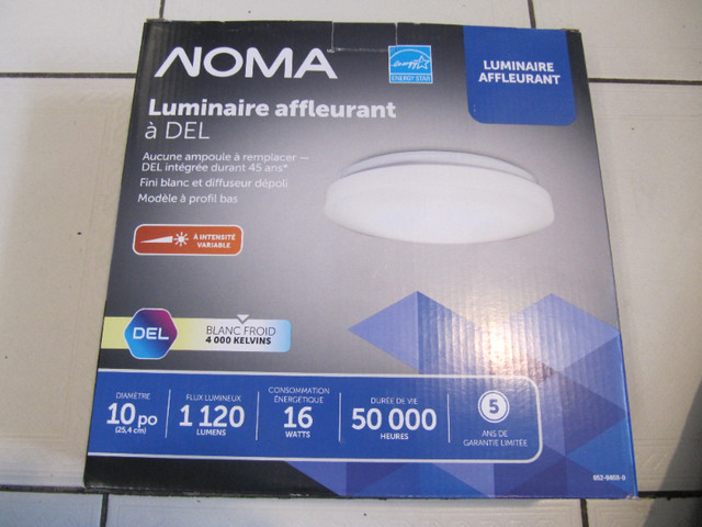 Noma LED Flush Mount 10 inch Cool White 4000 Kelvin Brand New in Electrical in Mississauga / Peel Region - Image 3