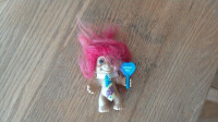 Vintage Troll 3" Grosses Bises Cheveux rouge (200121-7)