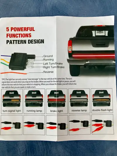 LUMIERE DE TAIL GATE POUR TOUTES SORTE DE PICK UP,,BAS DE HAYON ,,,,,,,,,NEUVE,,,,DENIS 60,00 DOLLAR...