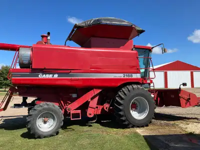 2188 case combine with pickup header and straight cut header. 2 sets of concaves, good tires. 2860 s...