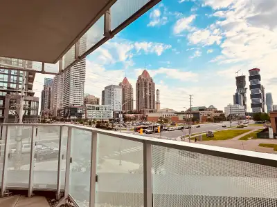 Located in Mississauga M city M1 condominium. If you need parking it will be extra $200 Per month Lo...