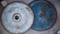 2× 25 lb cast iron weight plates
