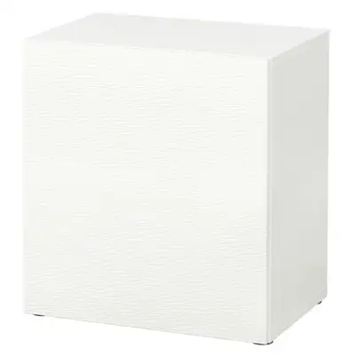 BESTÅ Shelf unit with door, white/Laxviken white 60x42x64, View more