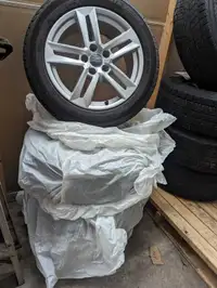 Audi A4 wheels and Michelin Snow Tires 225 50R17