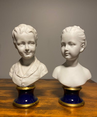 Pucci Bust Figurines - Young Girl & Boy 1950’s