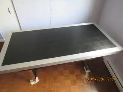 MID-CENTURY MODERN CHROME DESK / TABLE DE TRAVAIL / BUREAU, View more