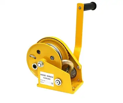 1200LBS Self-locking Hand Winch, Stainless Steel Boat Windlass Truck Auto Manual Lifting Hoist