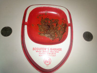 Vintage Scouten's Garage Benito, MB. Metal Enamel Ashtray