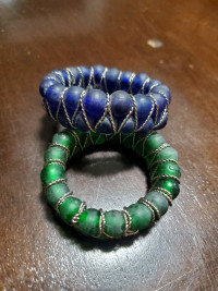 Flexible Napkin Rings - Navy Blue or Emerald 3 for $1