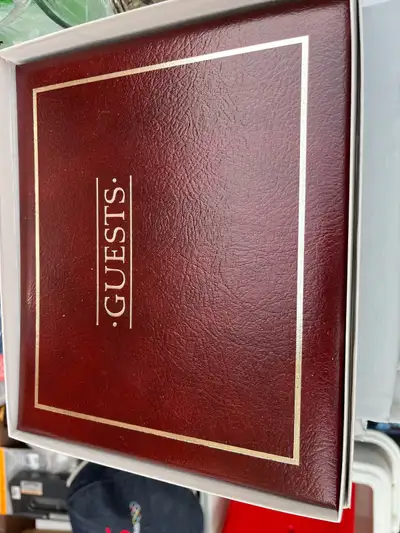 GUEST BOOK REGISTRY Hallmark Faux Burgundy Leather, View more