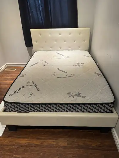 White double bed 