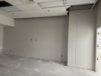 Metal frame, drywall and t-bar