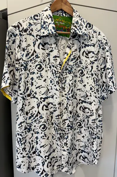 DESIGNER SILK Road by Robert Graham. Mens LRG/XL Value $500, View more