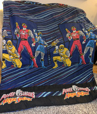 HTF Vintage NINJA STORM Power Rangers bedding