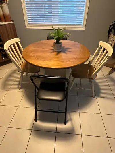 Solid Wood Table and 2 Chairs, View more
