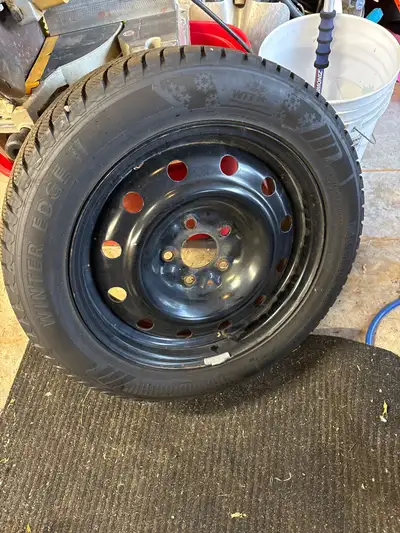 Set of 4 tires and rims, fits Hyundai. 205/55/r16. I’ll install for $100.