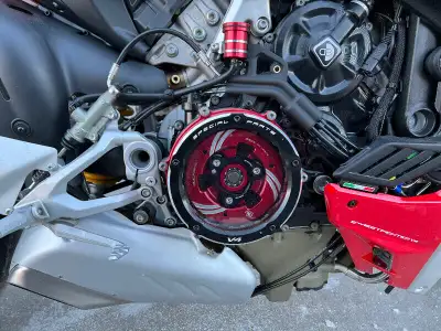 NEW Ducati V4 CNC Clear Clutch Covers Panigale V2 899 959 1199 1299 V4 slipper clutch plate kits dif...
