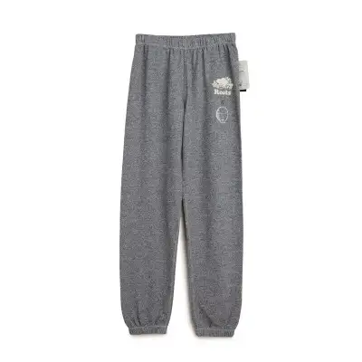 NEW with tags...comfortable super soft fleece in salt & pepper...oversized boyfriend fit...elastic w...