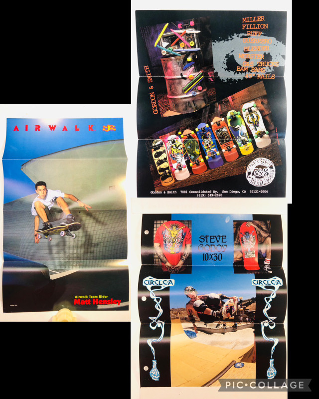 Three 1980's Skateboard PRODUCT PROMOTIONAL pages in Arts & Collectibles in Oshawa / Durham Region