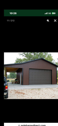  20 x 20 garage built on site  other sizes 