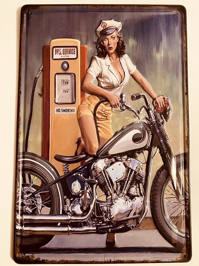 10 Various Signs Hot Rods - Whiskey - Texaco - Motorcycles  in Arts & Collectibles in Saskatoon - Image 3