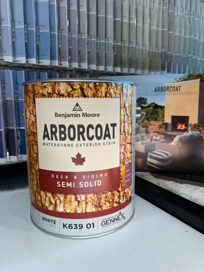 BENJAMIN MOORE Discontinued Arborcoat Deck and Siding stain SALE! 20% OFF!! Semi-Solid stain offers...