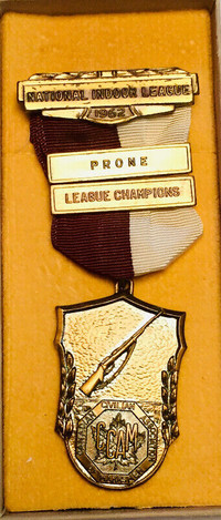 1962 PRONE National Indoor League Ribbon & Medal League Champion