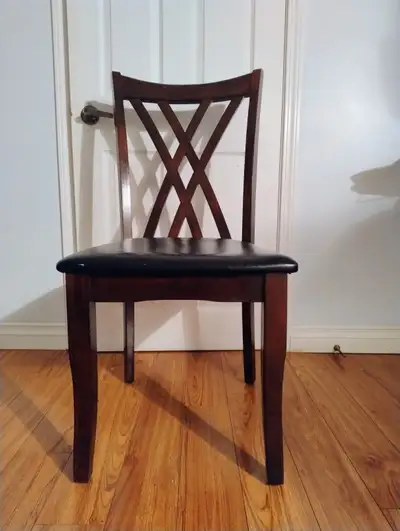 Single mahogany leather chair, View more