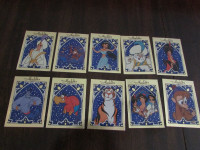Complete set of ten Aladdin stickers