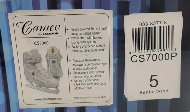 Cameo by Jackson Figure Skates Senior Size 5 - White in Skates & Blades in Windsor Region - Image 10
