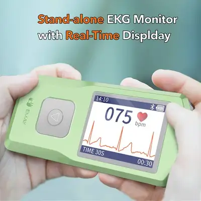 EMAY Portable ECG Monitor (Green)., View more