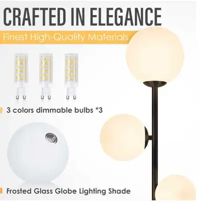 3 Globe Vintage Floor Lamp - 3 Color Options Moderm Floor Lamps , View more