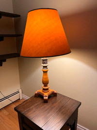 Lamps with wooden base
