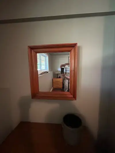 Antique pine mirror , View more